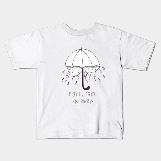 Rain Rain Kids T-Shirt by marissafv